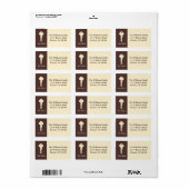 Neue Zuhause-Adressmarken - braun Adressaufkleber (Vorne)