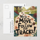 Neue Zuhause Änderung der Postkarte (Vorne/Hinten)