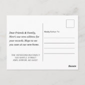 Neue Zuhause Änderung der Postkarte (Rückseite)