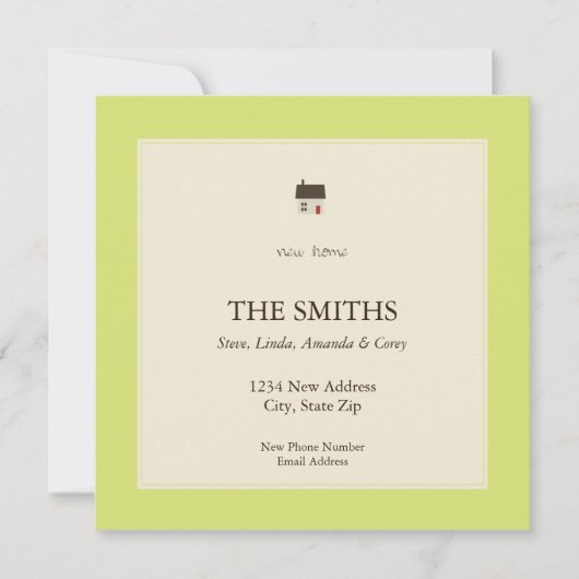 neue Zuhause Ankündigung (Vorderseite)