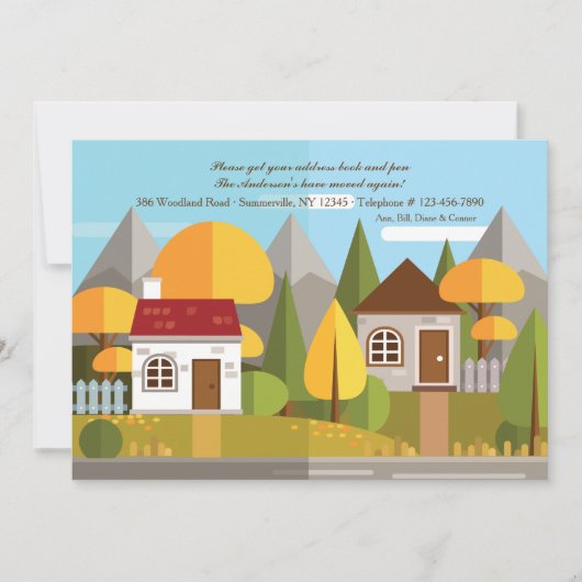 Neue Zuhause-Ankündigung Ankündigung (Vorderseite)