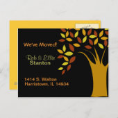 Neue Zuhause-Ankündigung im Herbst Ankündigungspostkarte (Vorne/Hinten)