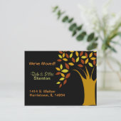 Neue Zuhause-Ankündigung im Herbst Ankündigungspostkarte (Stehend Vorderseite)