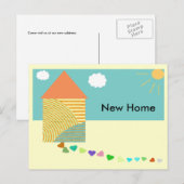 Neue Zuhause Ankündigung Postkarte (Vorne/Hinten)