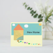 Neue Zuhause Ankündigung Postkarte (Stehend Vorderseite)