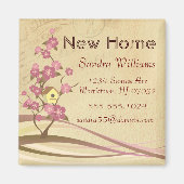 Neue Zuhause-Ankündigung von Bird House Custom Mag Magnet (Vorne)