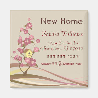 Neue Zuhause-Ankündigung von Bird House Custom Mag Magnet