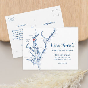 Neue Zuhause Annapolis Maryland Map Moving Ankündigungspostkarte