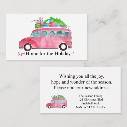 Neue Zuhause anpassbare Fotokarte Begleitkarte (Vorne/Hinten)