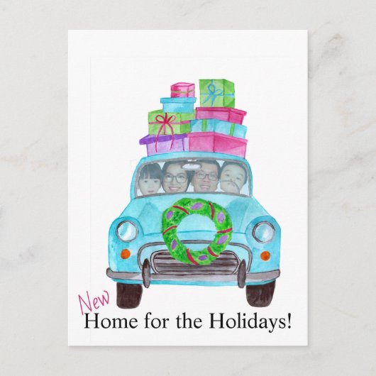 Neue Zuhause anpassbare Fotokarte Postkarte (Vorderseite)