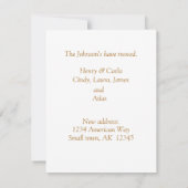 Neue Zuhause auf der länderspezifischen Flachbilds Mitteilungskarte (Rückseite)