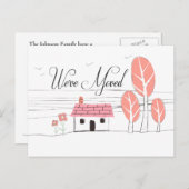 Neue Zuhause-Benachrichtigung für Postkarten (Vorne/Hinten)