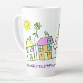 Neue Zuhause-benutzerdefinierte Latte-Tasse von Ed Milchtasse (Linke Ecke)