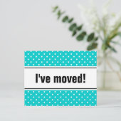 Neue Zuhause bewegte Postkarten | türkisfarbene Pu (Stehend Vorderseite)