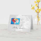 Neue Zuhause-Blume Karte (Gelbe Blume)