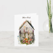 Neue Zuhause Blumen Art Card Karte (Vorderseite)