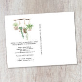 Neue Zuhause Boho Pflanze Wasserfarbenfamilie Movi Ankündigungspostkarte