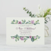 Neue Zuhause Botanical We Moved Eukalyptus Announc Ankündigung (Stehend Vorderseite)