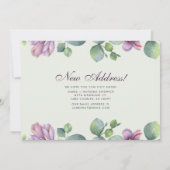 Neue Zuhause Botanical We Moved Eukalyptus Announc Ankündigung (Rückseite)