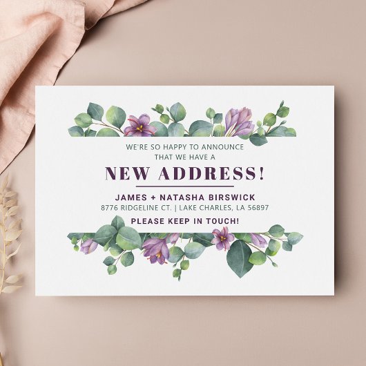 Neue Zuhause Botanisch Wir haben uns floral bewegt Ankündigung