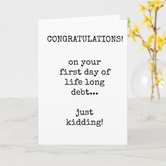 Neue Zuhause Card, Gratulation, Witz, Hypothek Karte (Gelbe Blume)