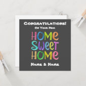 Neue Zuhause-Card Karte (Vorderseite/Rückseite Beispiel)