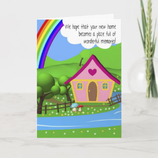 Neue Zuhause Cartoon House Grußkarte Karte
