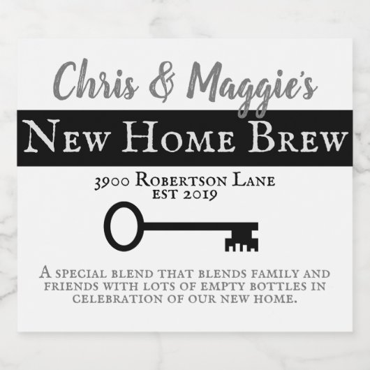 Neue Zuhause-Cheers Bierflaschenetikett (Einzelnes Label)