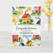 Neue Zuhause Closing aus Realtor-Niedlichem Muster Karte (Gelbe Blume)