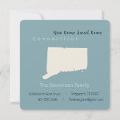 Neue Zuhause Connecticut Moving Ankündigung Postka (Vorderseite)