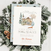 Neue Zuhause Cosy House Fox Weihnachtskarte Einladung