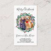 Neue Zuhause Custom Foto Greenerity Wreath Moving Begleitkarte (Vorderseite)