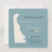 Neue Zuhause Delaware Bewegungs-Ankündigung Postka (Vorderseite)