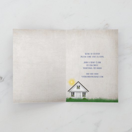 Neue Zuhause-Denim-Rose mit Schlüssel Karte (Innenseite)