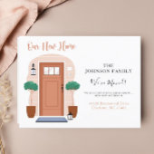 Neue Zuhause, die wir verschoben haben Ankündigung Postkarte