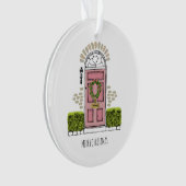 Neue Zuhause Door Art Frohe Weihnachtsnamen Adress Ornament (Vorderseite)