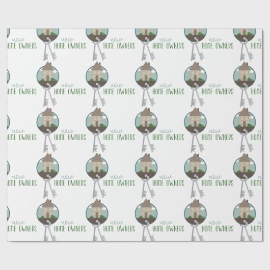 Neue Zuhause-Eigentümer Geschenkpapier (Flach)