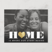 Neue Zuhause Einfache Coole Moderne Minimalistisch Ankündigungspostkarte (Vorderseite)