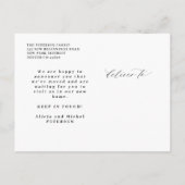 Neue Zuhause: einfacher Adressenwechsel Ankündigungspostkarte (Rückseite)