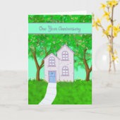 Neue Zuhause Einjährige Jubiläumskarte Karte (Gelbe Blume)