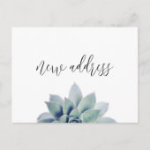 Neue Zuhause Elegant Botanical We Moved Ankündigungspostkarte (Vorderseite)