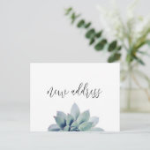 Neue Zuhause Elegant Botanical We Moved Ankündigungspostkarte (Stehend Vorderseite)