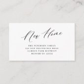 Neue Zuhause-elegante Typografie-Skript, einfach e Begleitkarte (Vorderseite)