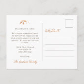 Neue Zuhause Erntedank-Herbstlaub bewegen Ankündigungspostkarte (Rückseite)