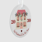 Neue Zuhause erste Haus rustikale niedliche Blumen Ornament (Vorderseite)