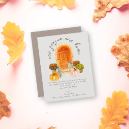 Neue Zuhause-Fall-Announcement-Karte der neuen Jah Ankündigung