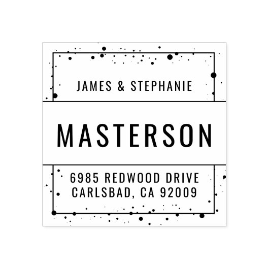 Neue Zuhause-Family-Adresse Gummistempel (Prägung)