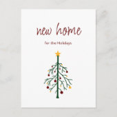 Neue Zuhause Festivals Weihnachtsbaum-Bewegung Ankündigungspostkarte (Vorderseite)