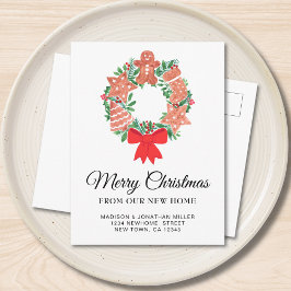 Neue Zuhause Festliche Weihnachtsbewegung Ankündigungspostkarte