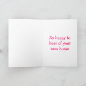 **NEUE ZUHAUSE" FLAMINGOS SIND "TICKLED PINK" KARTE (Innenseite)